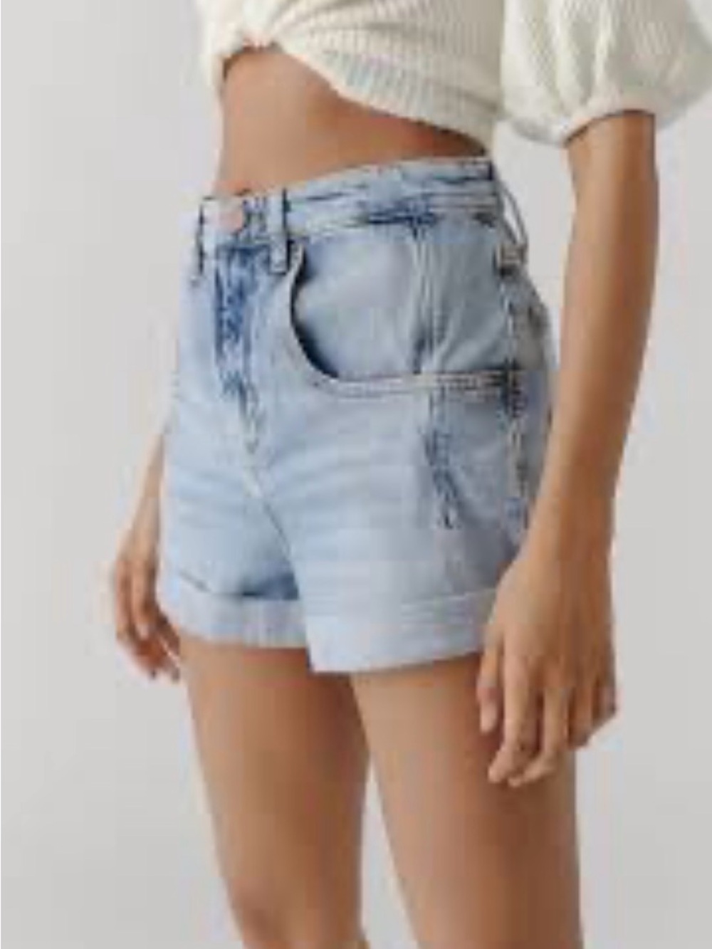 BDG Carrie Light Blue Denim Shorts